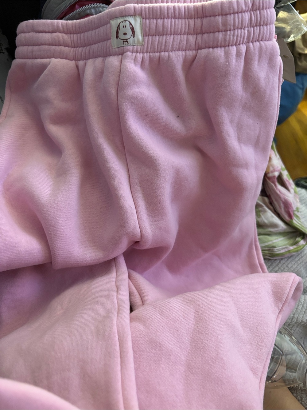 Peanuts Pink Kids Sweatpants with Elastic Waistband new